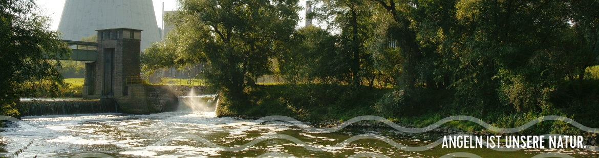 Ein Wehr an der Lippe